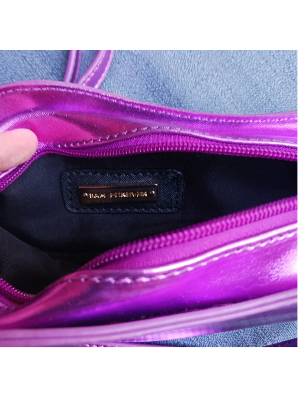 Shiny Eggplant Novelty Purse 3:00 AM Forever Emoji Crossbody/wristlet Aubergine